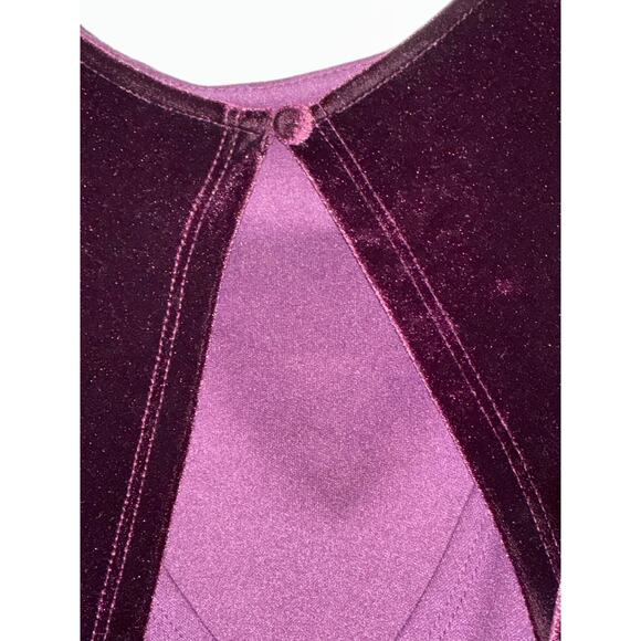 NWT Jessica Howard 20W eggplant Velvet Illusion dress insets on sleeves & hem. - Picture 12 of 13